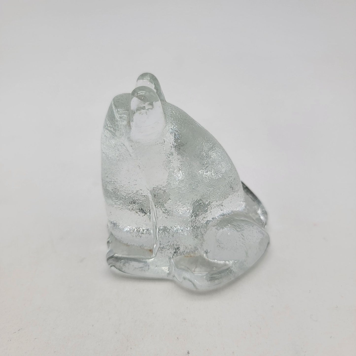 Vintage Stockholm Glasbruk Karin Hammer Skansen Art Glass Frog Paperweight