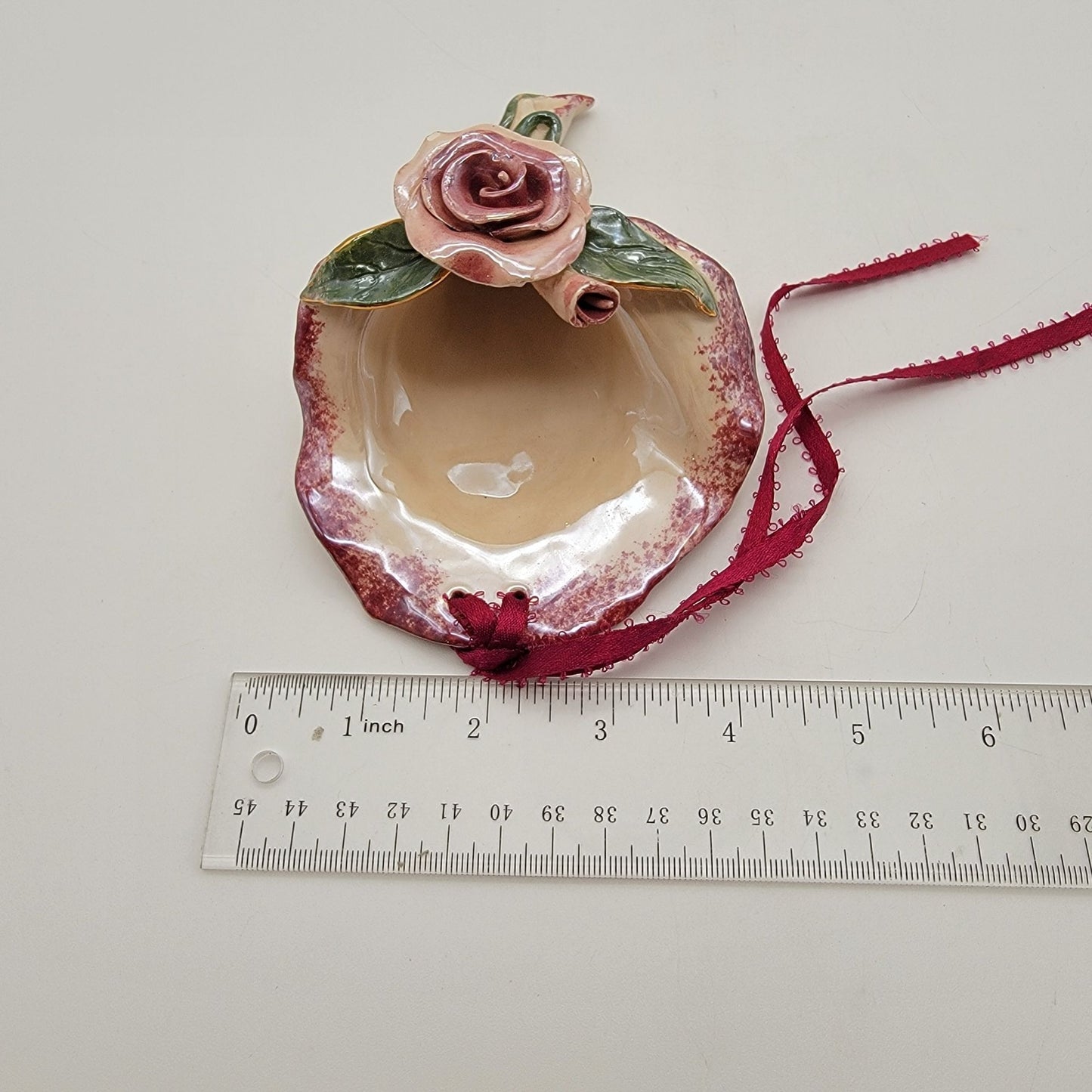 Vintage Blue Sky Heather Goldminc Rose Wall Pocket Vase