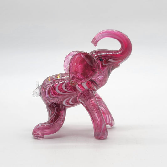 Lenox Pink Glass Elephant Figurine