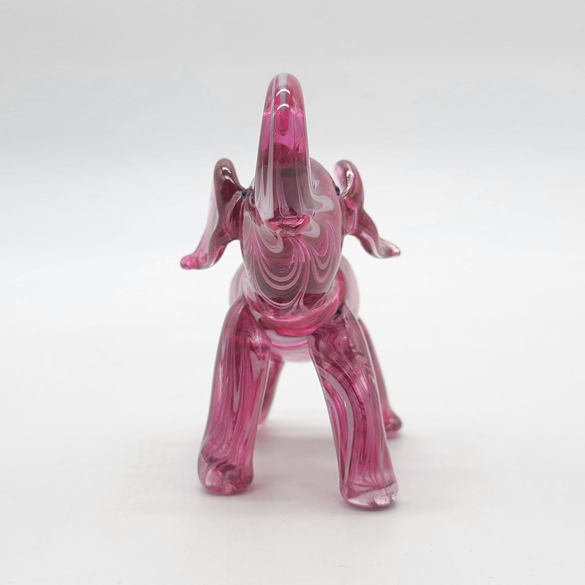 Lenox Pink Glass Elephant Figurine
