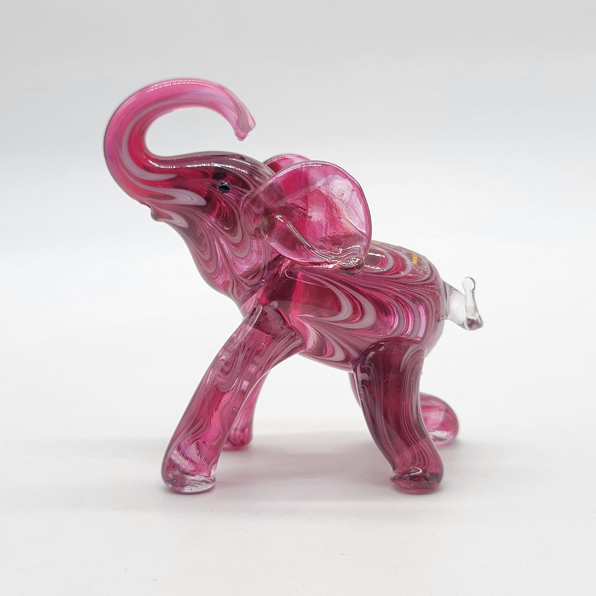 Lenox Pink Glass Elephant Figurine