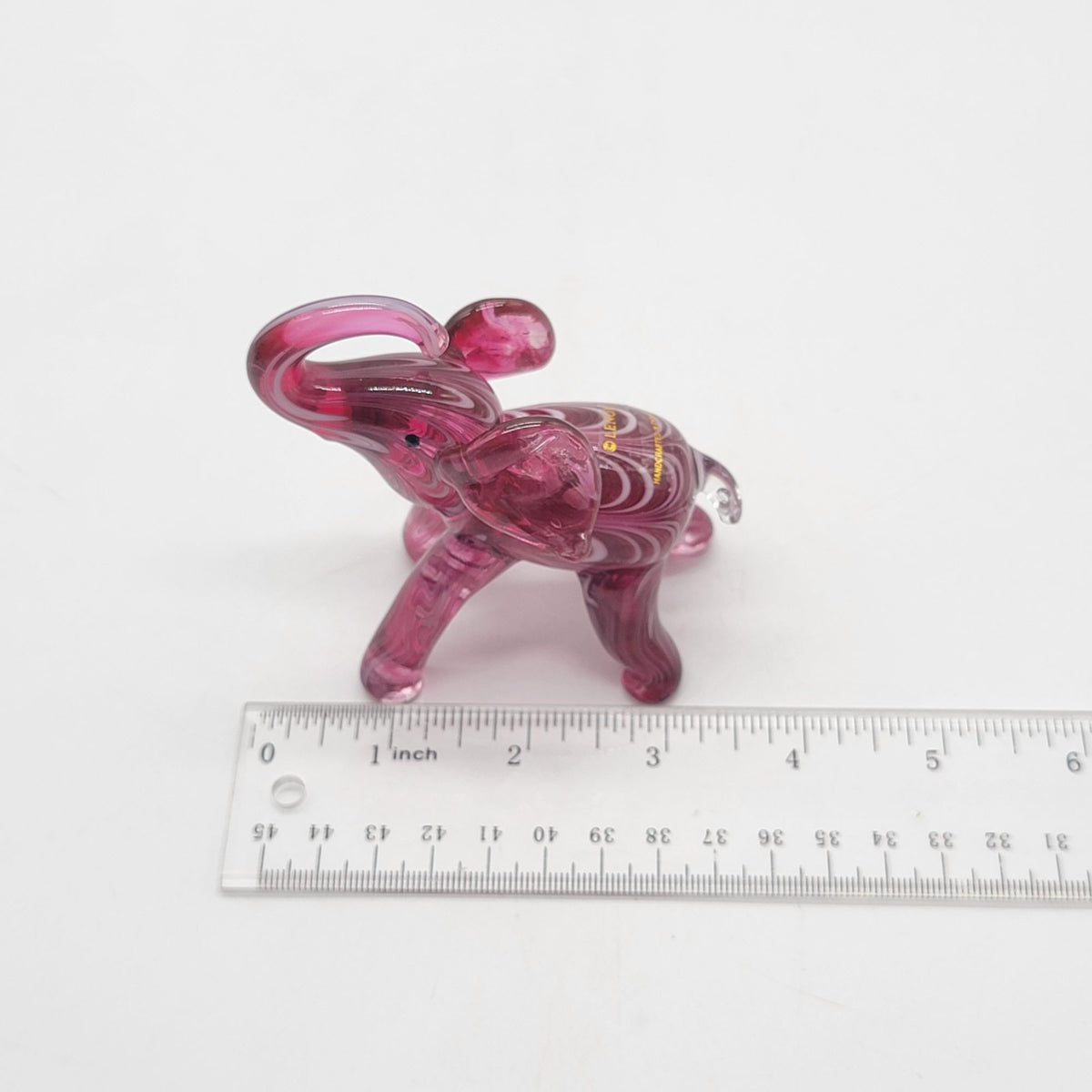 Lenox Pink Glass Elephant Figurine
