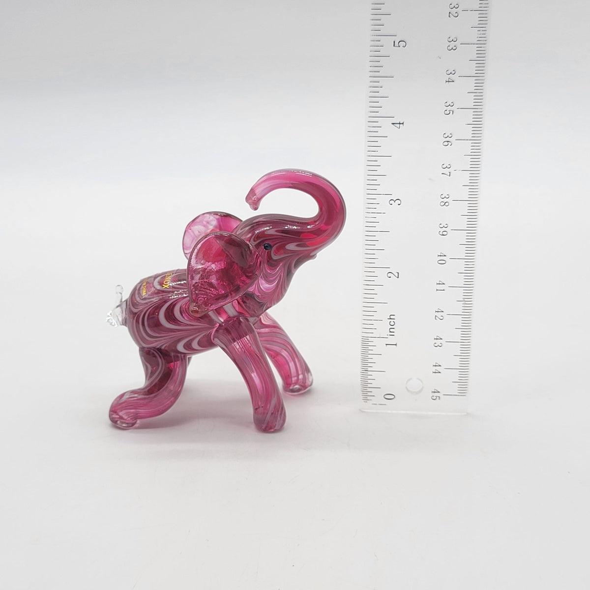 Lenox Pink Glass Elephant Figurine