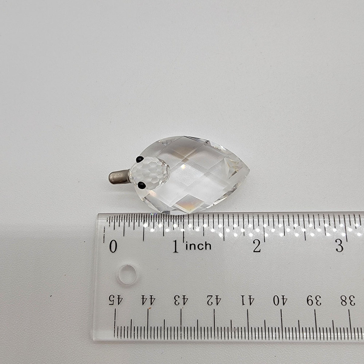Vintage Swarovski Silver Crystal Mini Duck Figurine With Box
