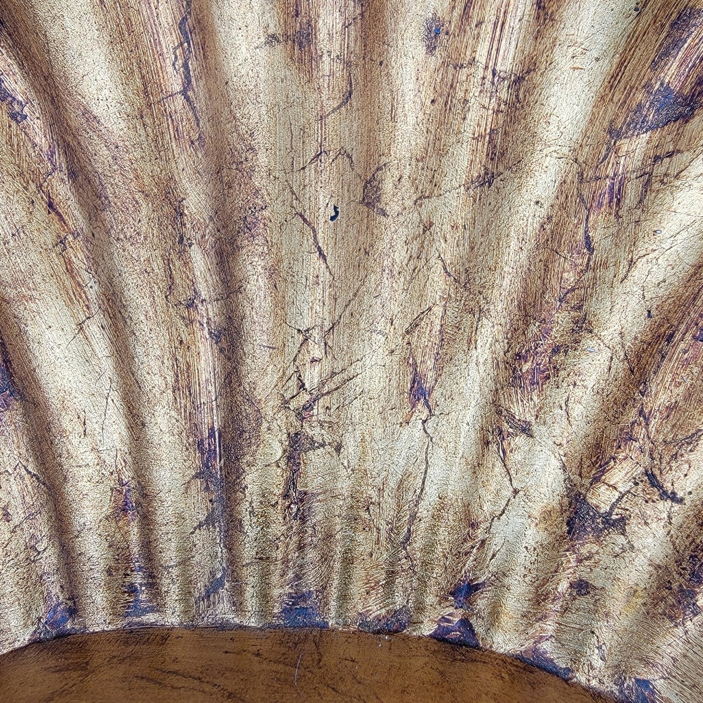 Vintage Hollywood Regency Ornate Gold Clam Shell Footed Bowl