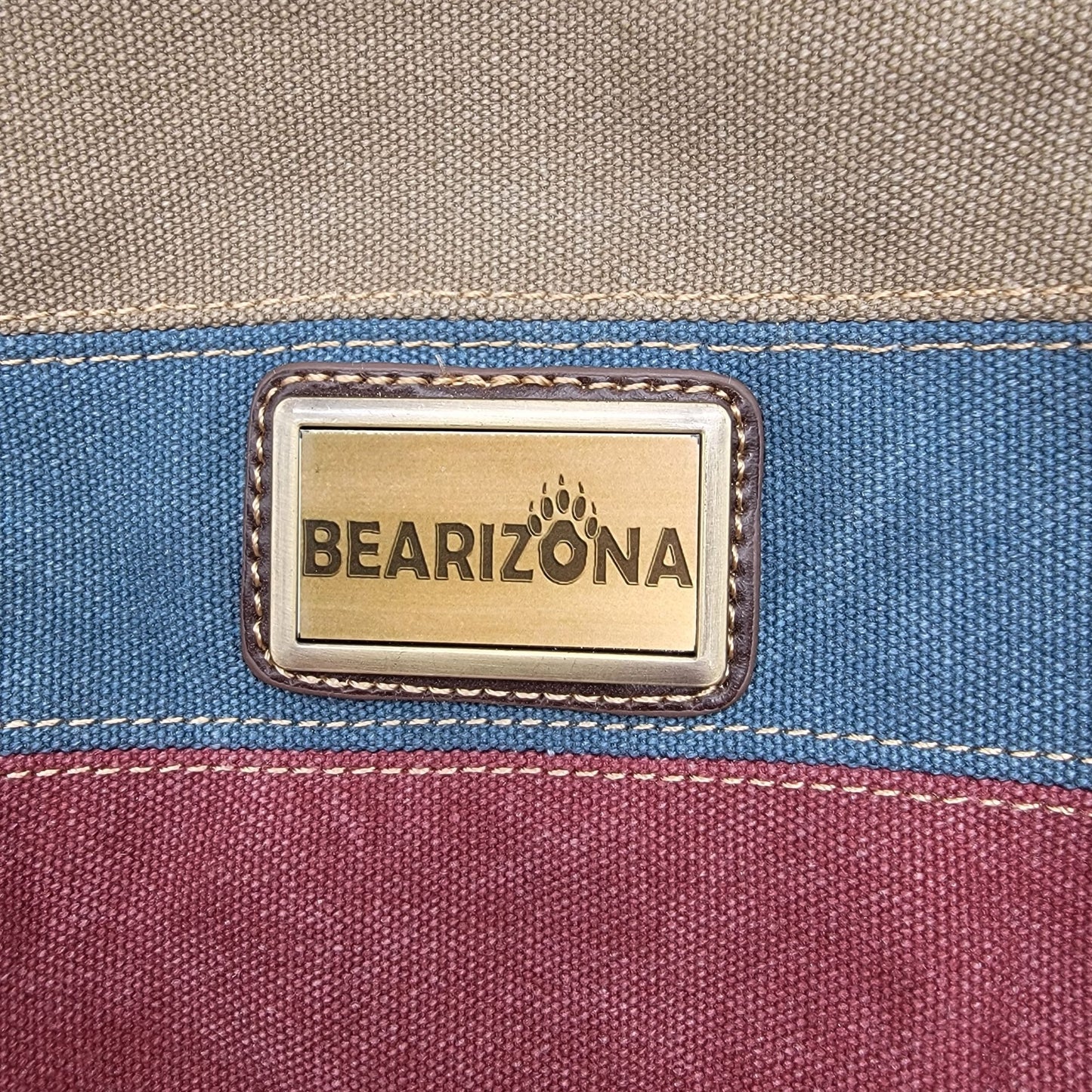Bearizona Striped Canvas Handbag