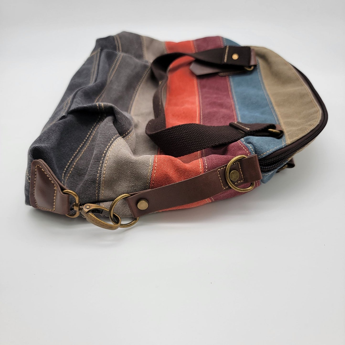 Bearizona Striped Canvas Handbag