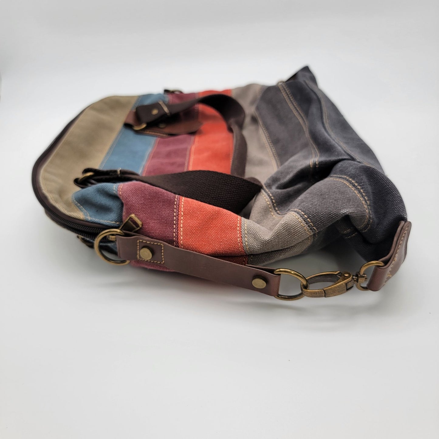 Bearizona Striped Canvas Handbag