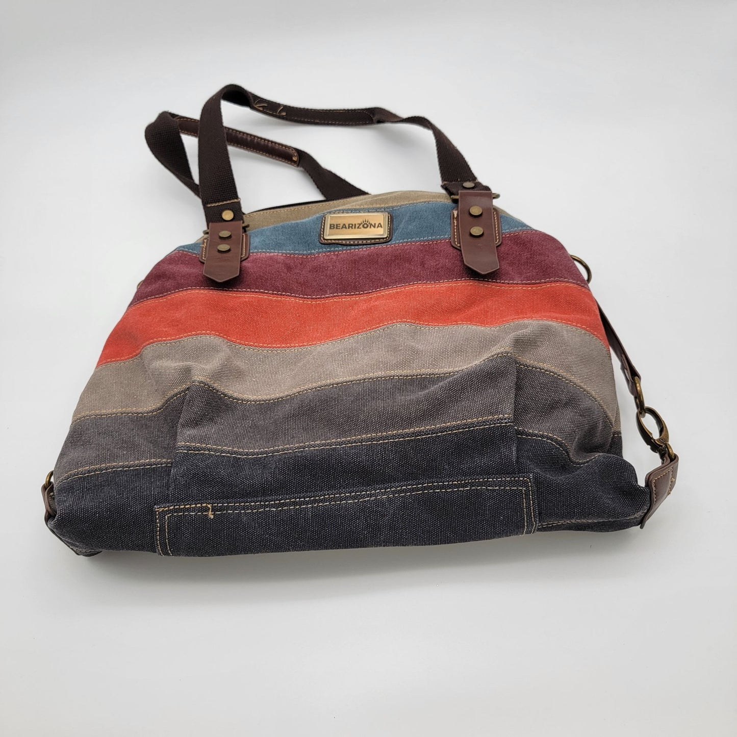 Bearizona Striped Canvas Handbag