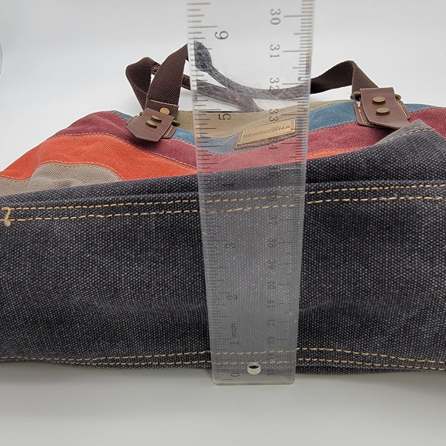 Bearizona Striped Canvas Handbag