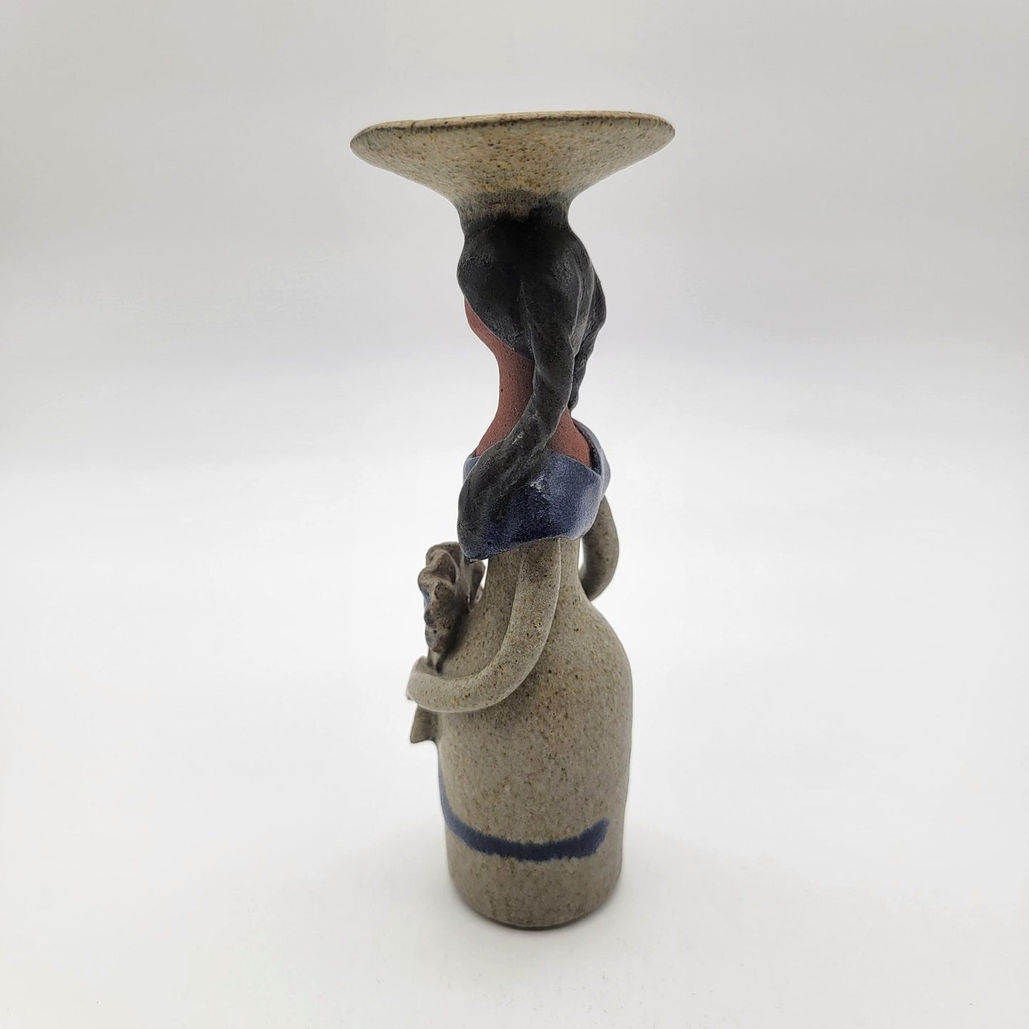 Vintage South American Faceless Woman Folk Art Pottery
