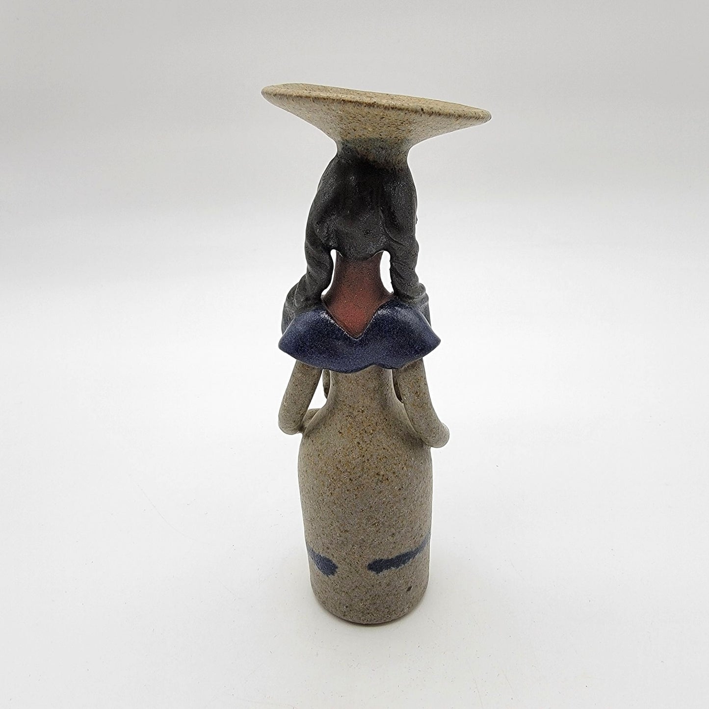 Vintage South American Faceless Woman Folk Art Pottery