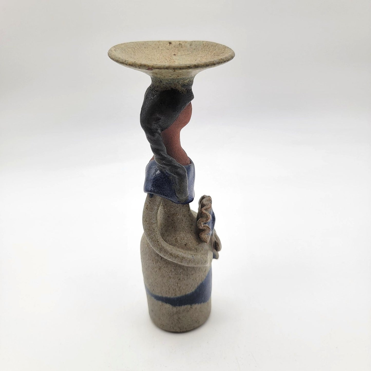 Vintage South American Faceless Woman Folk Art Pottery
