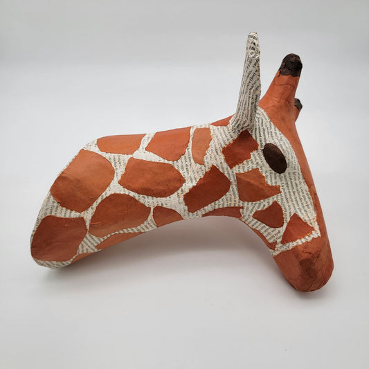 Anthropologie Paper Mache Giraffe Head Wall Hanging