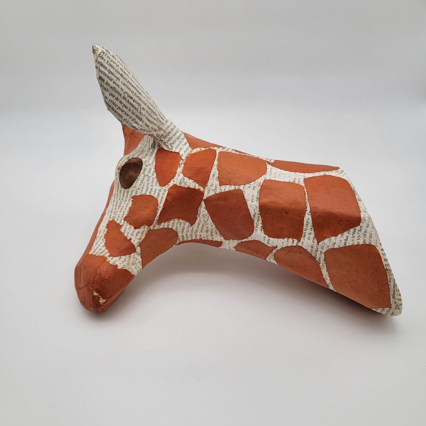 Anthropologie Paper Mache Giraffe Head Wall Hanging