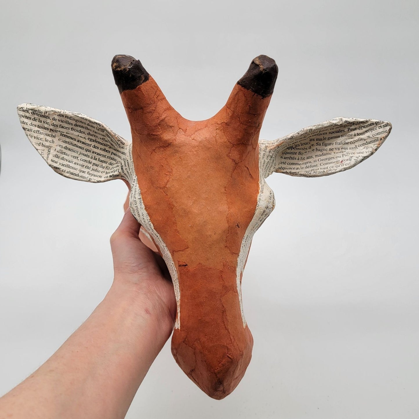 Anthropologie Paper Mache Giraffe Head Wall Hanging