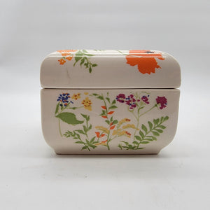 Vintage Elizabeth Arden Porcelain Floral Trinket Box