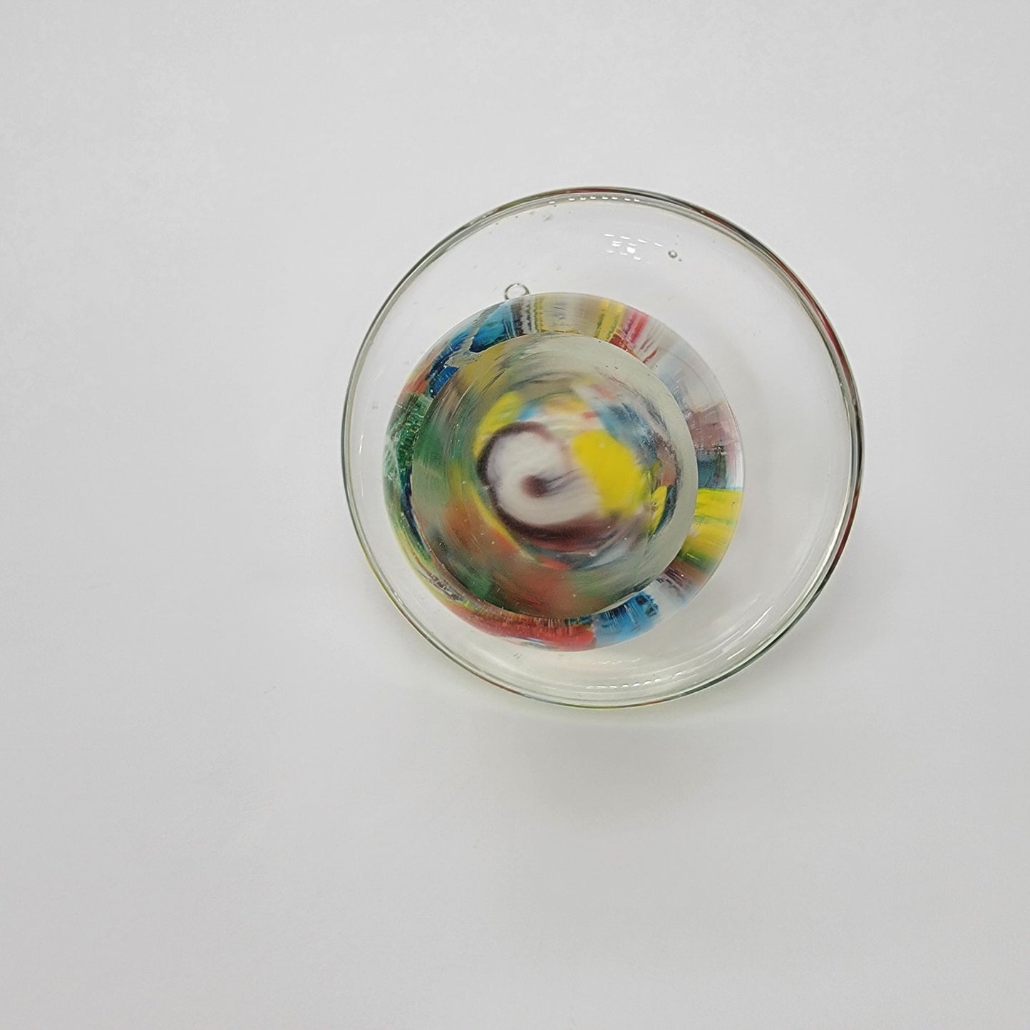 Vintage 1960's Millefiori Art Glass Mushroom Paperweight