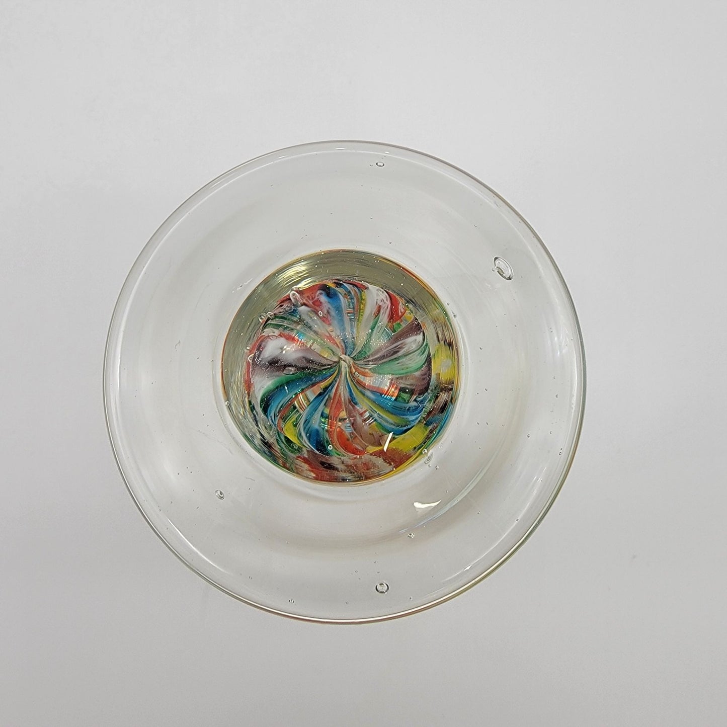 Vintage 1960's Millefiori Art Glass Mushroom Paperweight