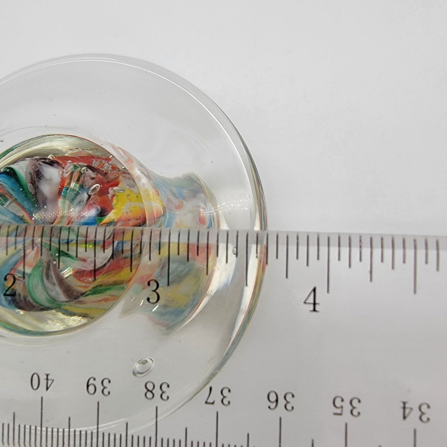 Vintage 1960's Millefiori Art Glass Mushroom Paperweight